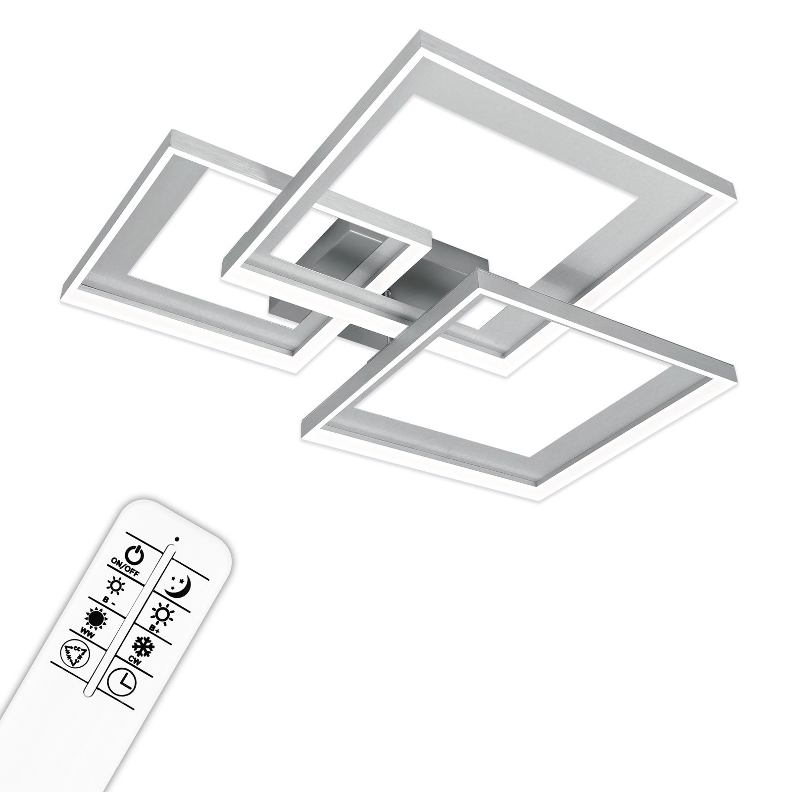 CCT LED Deckenleuchte, 75,2 cm, 40 W, 5100 lm, Aluminium