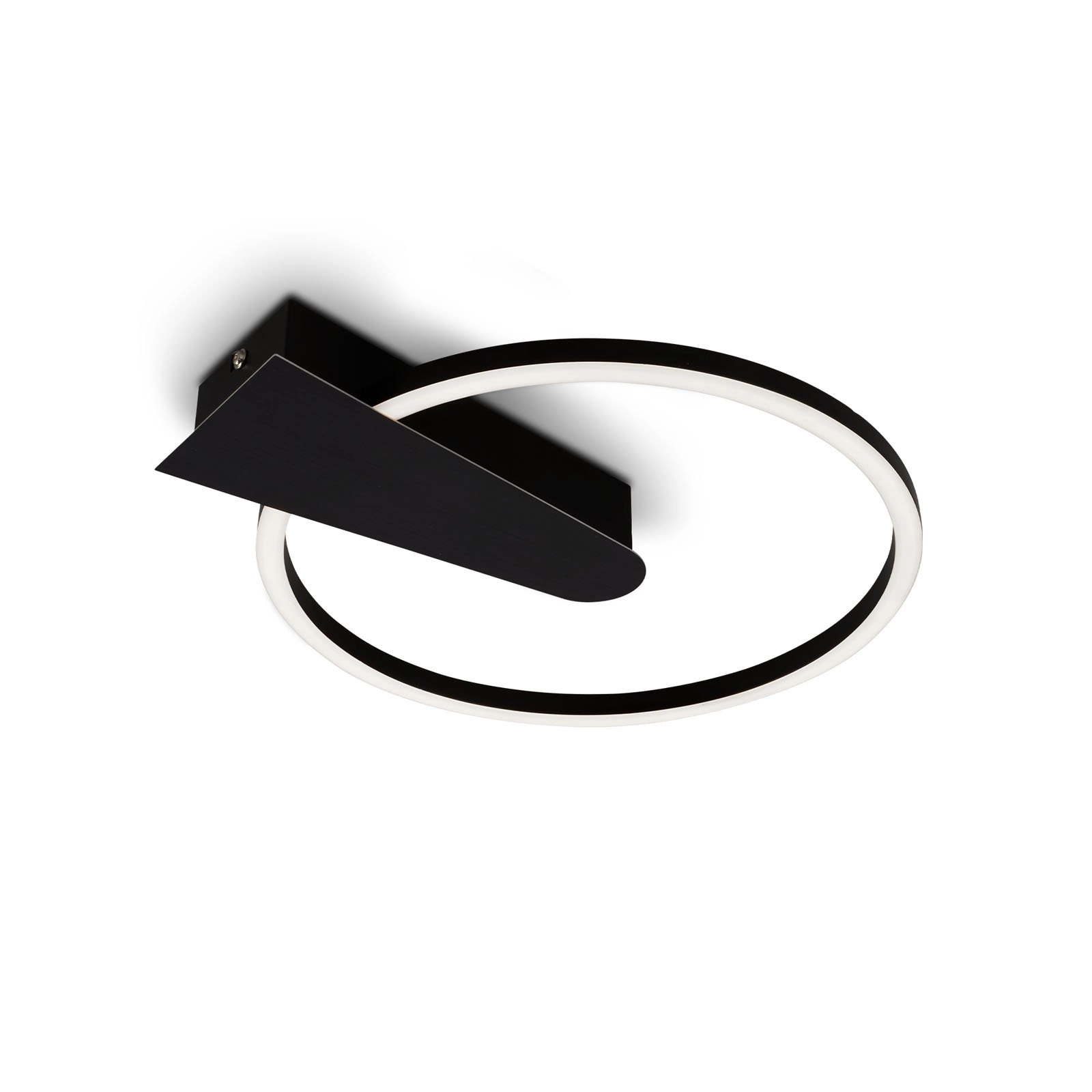 LED Deckenleuchte, 34 cm, 12 W, 1400 lm, Schwarz