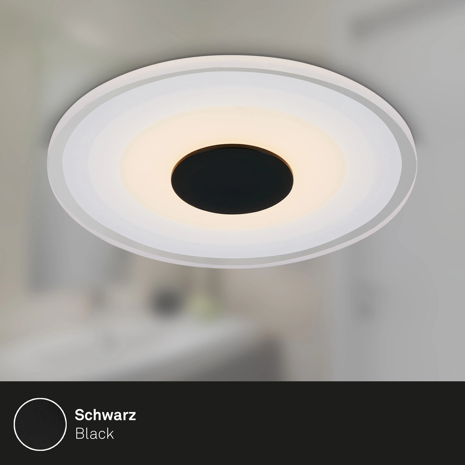 LED Einbauleuchte, Ø12 cm, 3x LED, 6 W, 650 lm, schwarz