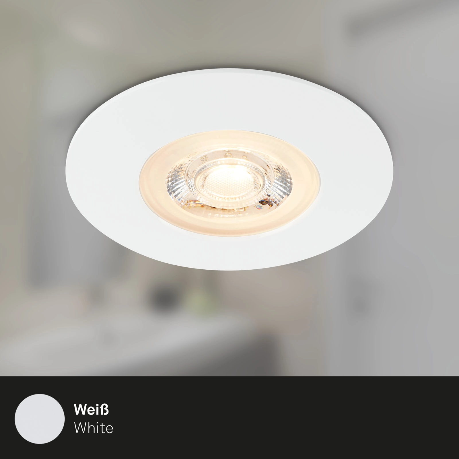 LED Einbauleuchten, Ø9 cm, 3x LED, 5 W, 480 lm, weiß