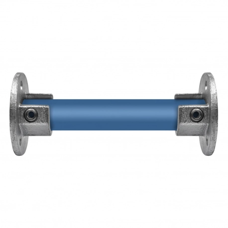 Rohrverbinder |  Runde Fußplatte mit Einlage (Satz) - Typ 15B - 26,9 mm | Temperguss | KLEMP