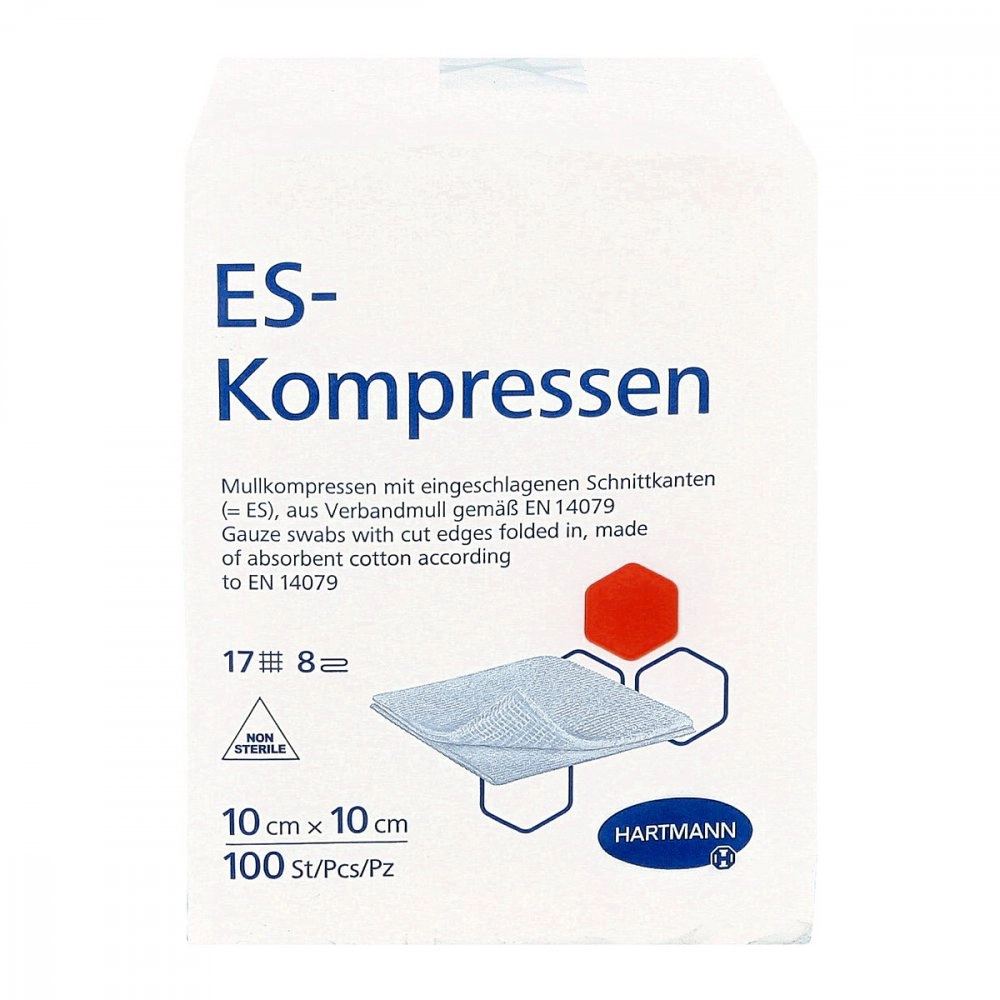 Es-kompressen unsteril 10x10 cm 8fach