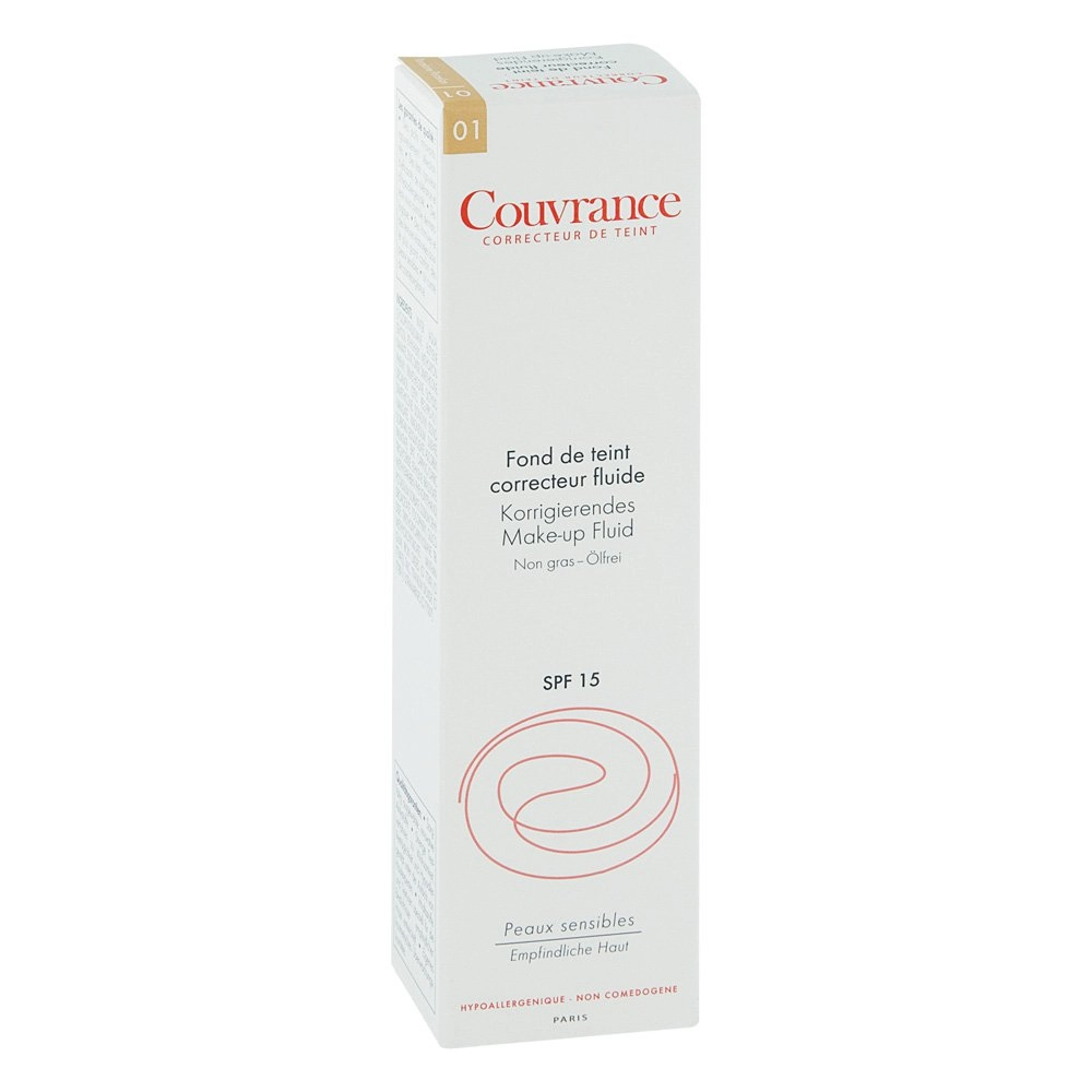 Avene Couvrance korrigier.Make up Fluid porzell.