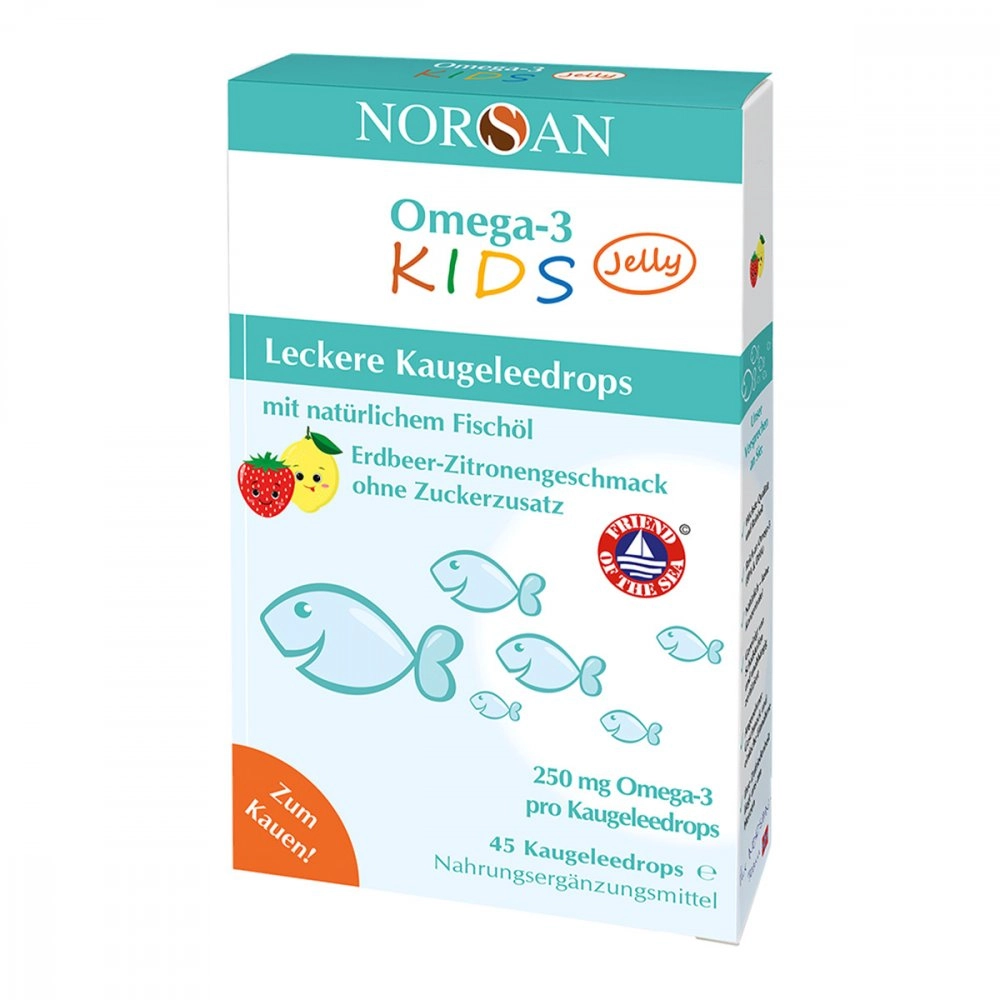 Omega 3 Kids Jelly Fischöl Dragees Norsan