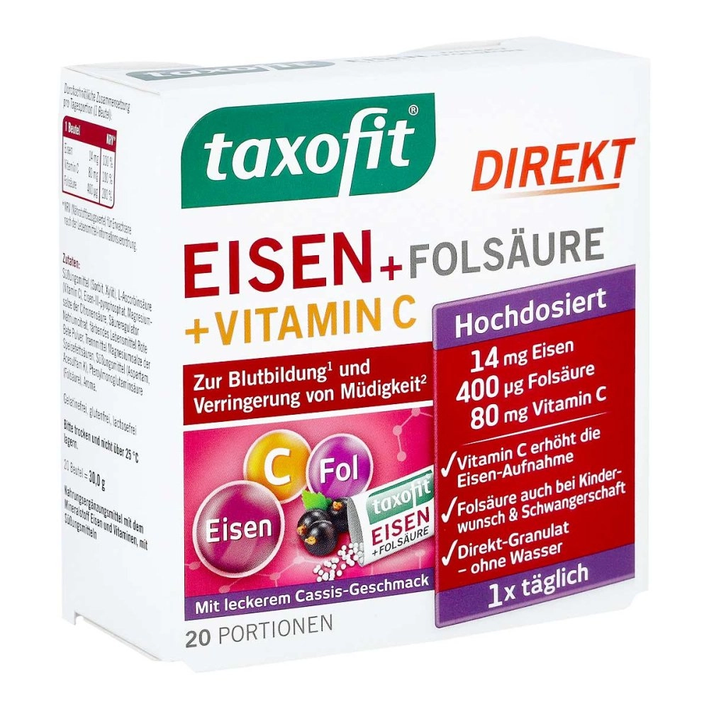 Taxofit Eisen+folsäure Direkt-granulat