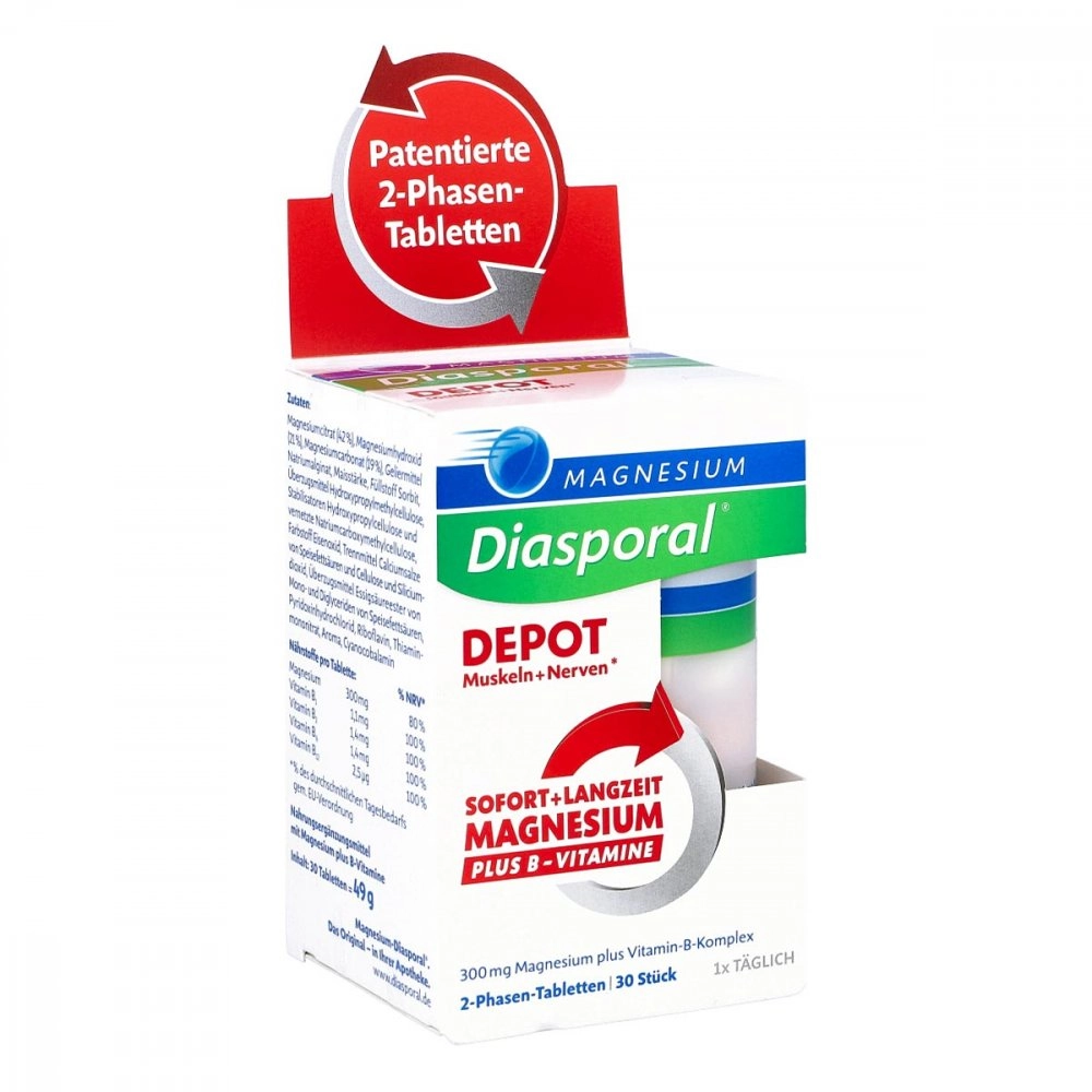 Magnesium Diasporal Depot Muskel und Nerven Tabletten