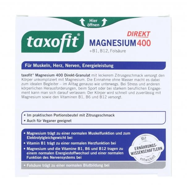 Taxofit Magnesium 400+b1+b6+b12+folsäure 800 Granulat