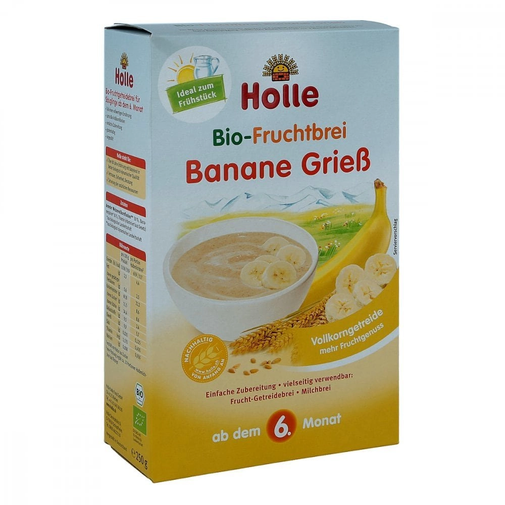 Holle Bio-fruchtbrei Banane Griess