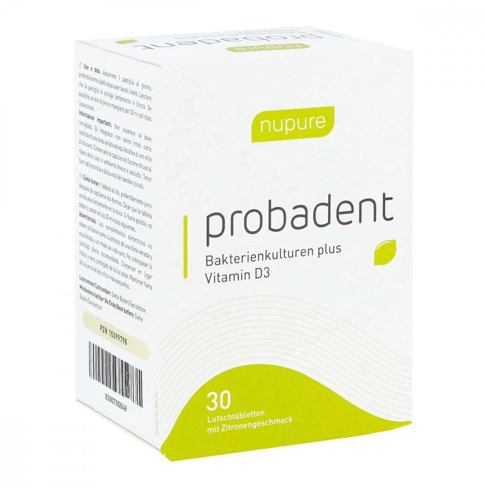 Nupure probadent lemon Mundflora Probiotikum Lutschtabletten