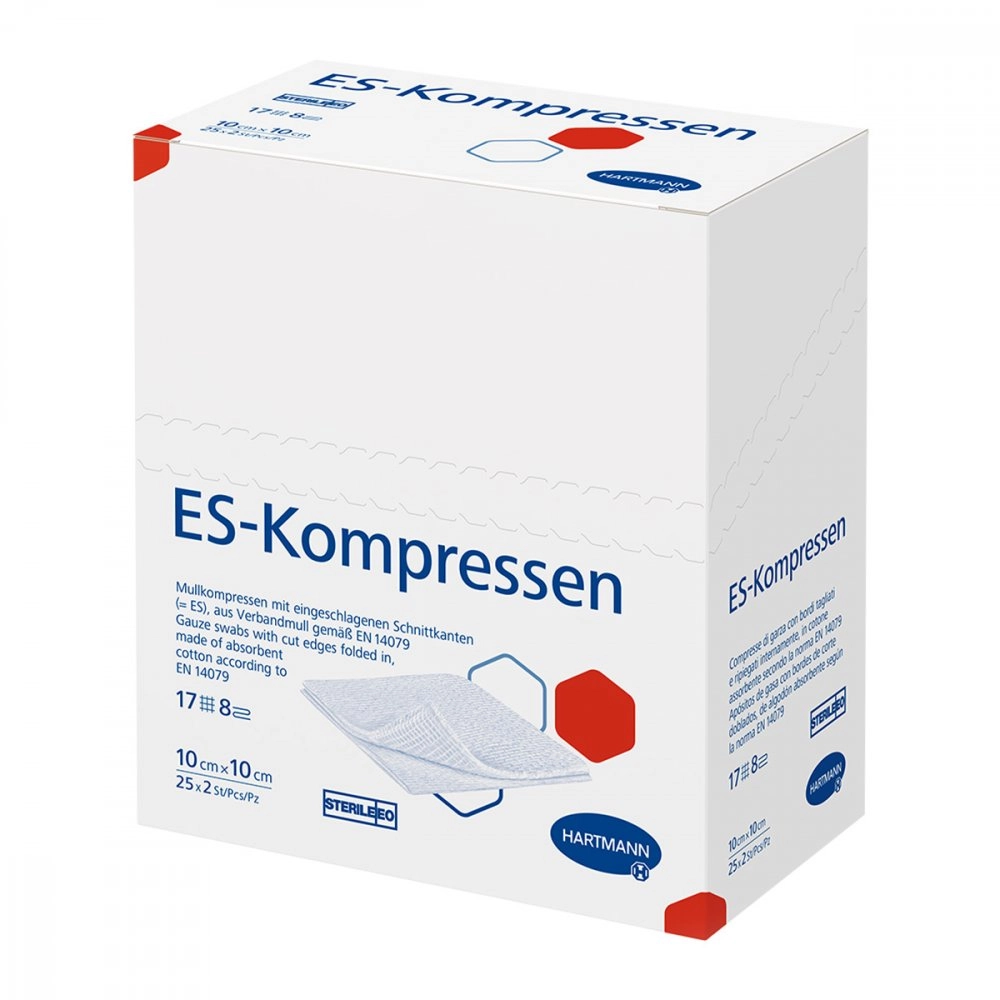 Es-kompressen steril 10x10 cm 8fach