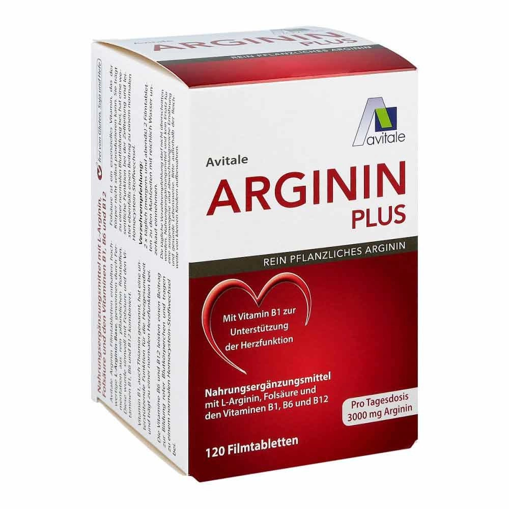 Arginin plus Vitamin B1+b6+b12+folsäure Filmtabletten