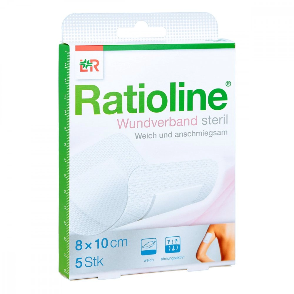 Ratioline Wundverband 10x8 cm steril