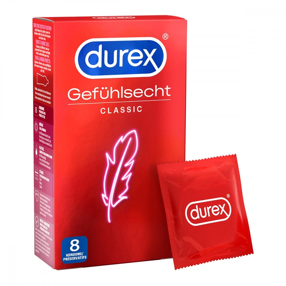 DUREX Gefühlsecht 8 hauchzarte Kondome für intensives Empfinden