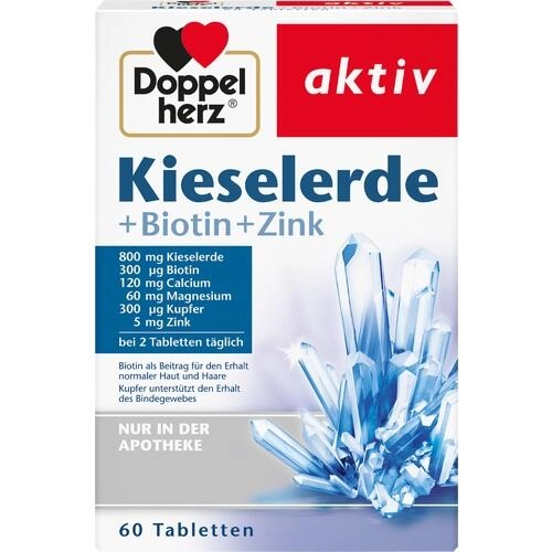 DOPPELHERZ Kieselerde+Biotin+Zink Tabletten 60 St.