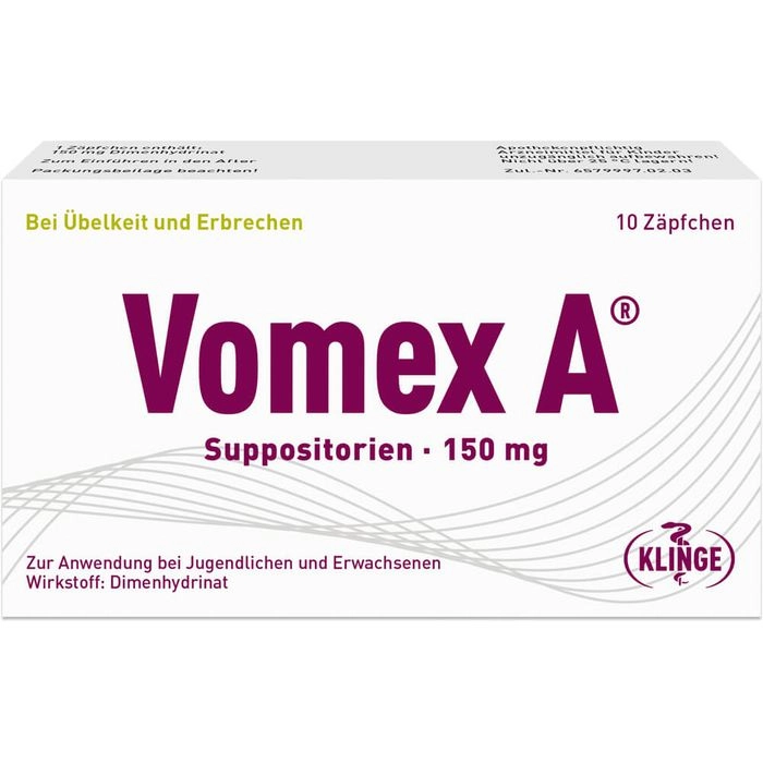 VOMEX A 150 mg Suppositorien 10 St.