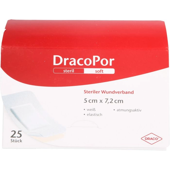 DRACOPOR Wundverband 5x7,2 cm steril 25 St.