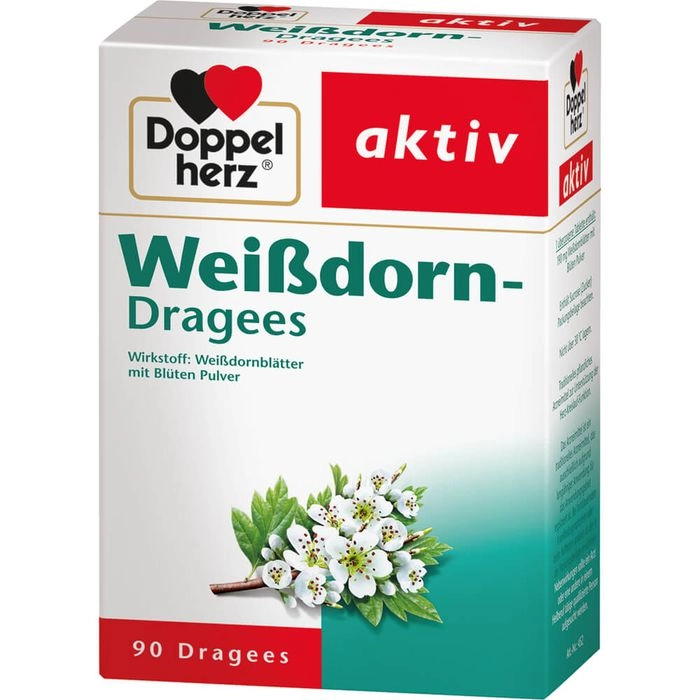 DOPPELHERZ Weißdorn Dragees 90 St.