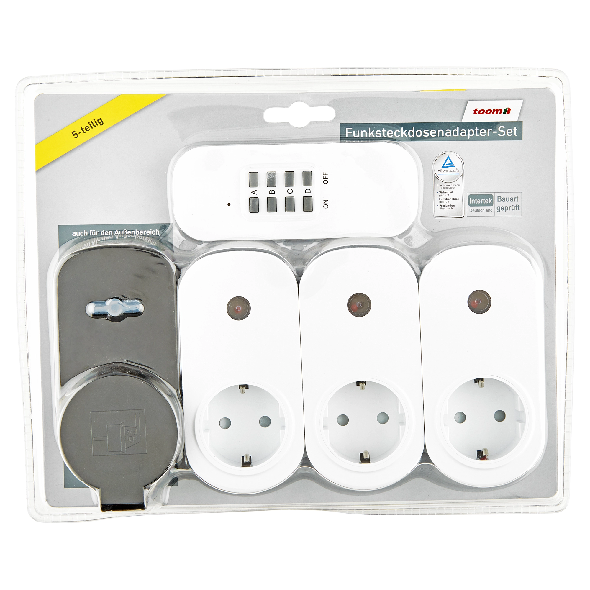 toom Funksteckdosenadapter-Set 5-tlg.