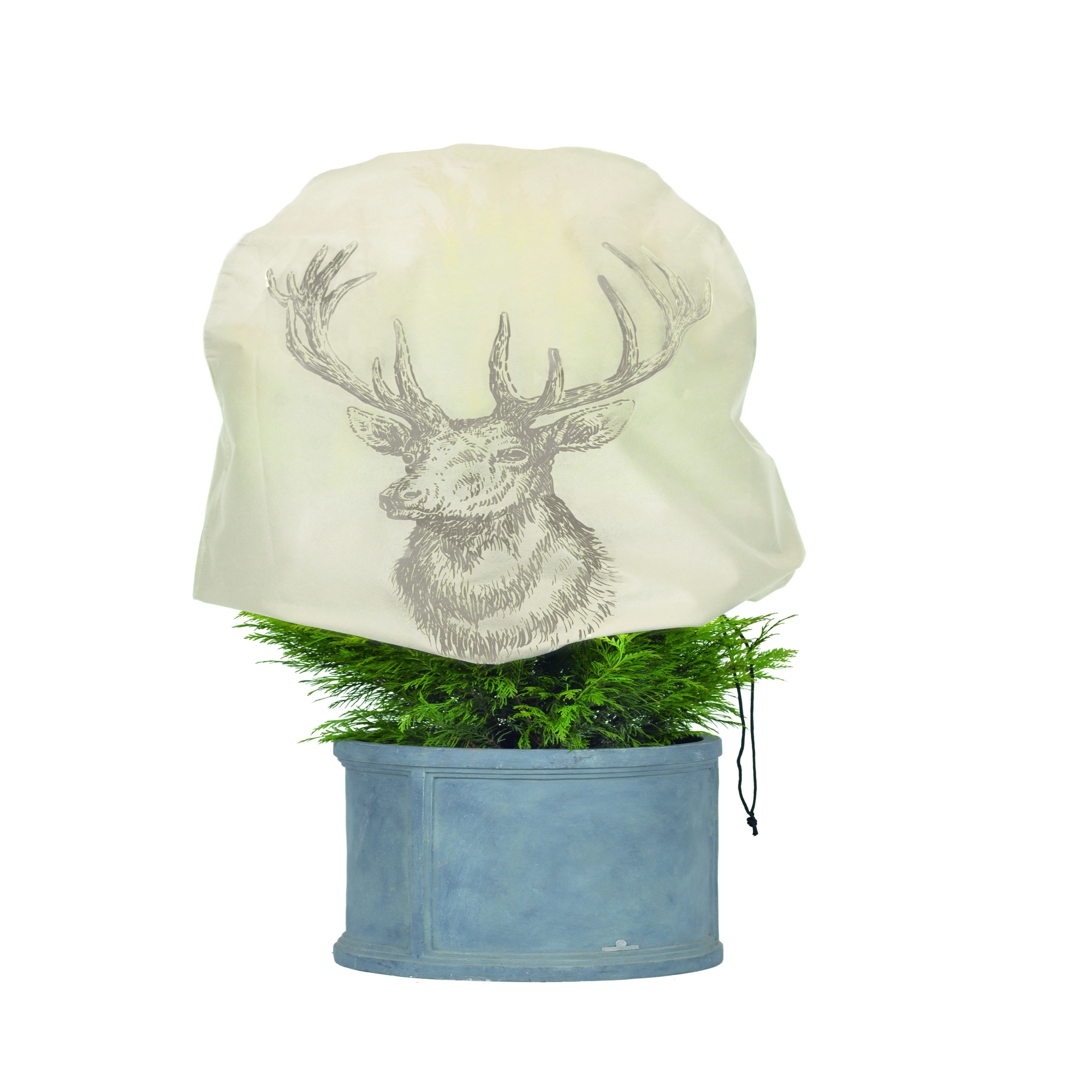Videx Vlieshaube Hirsch beige 110 x 110 cm