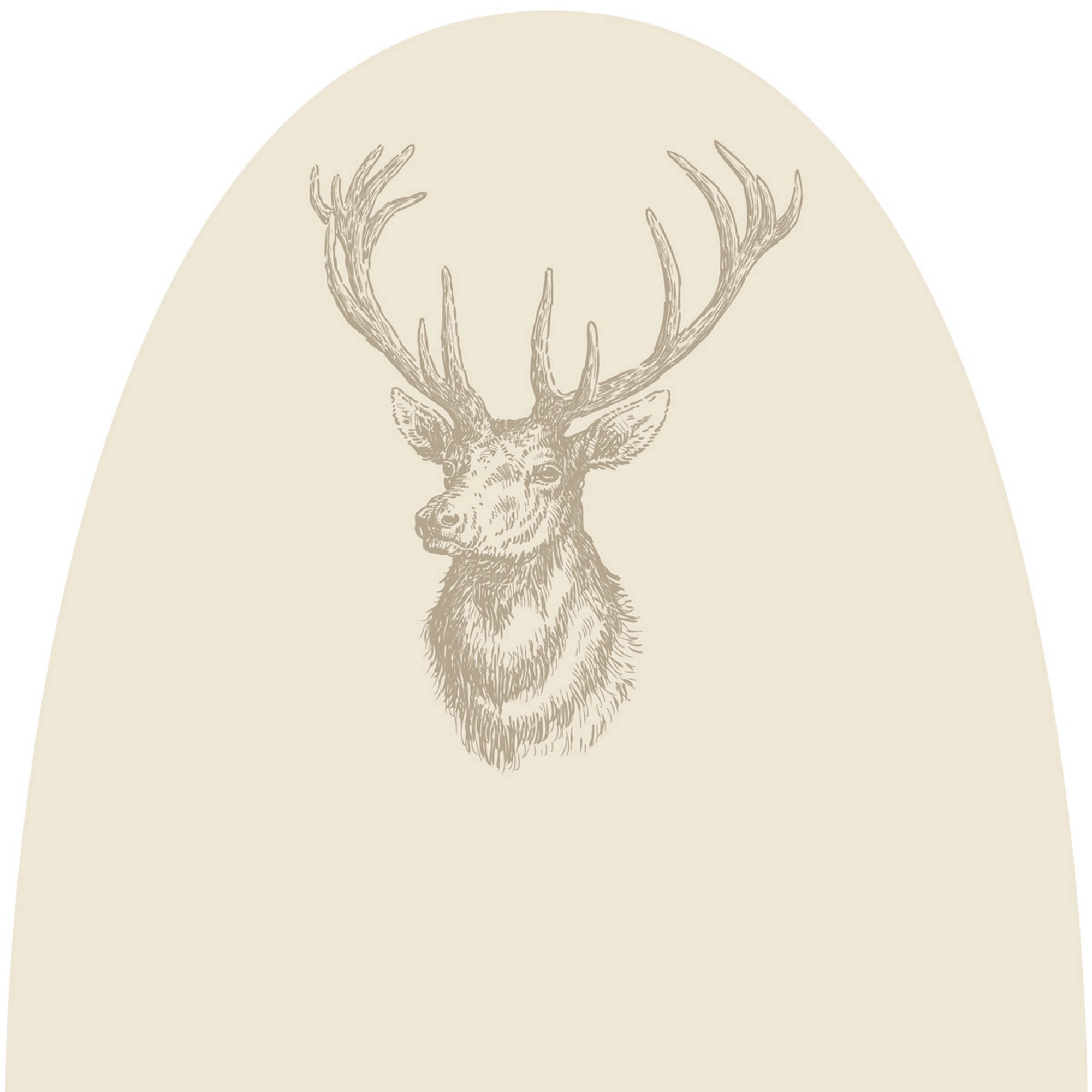 Videx Vlieshaube Hirsch beige 110 x 110 cm
