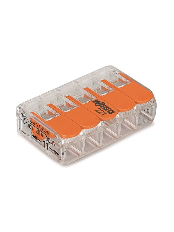 WAGO Verbindungsklemme 0,8-4mm² Compact Hebelklemme