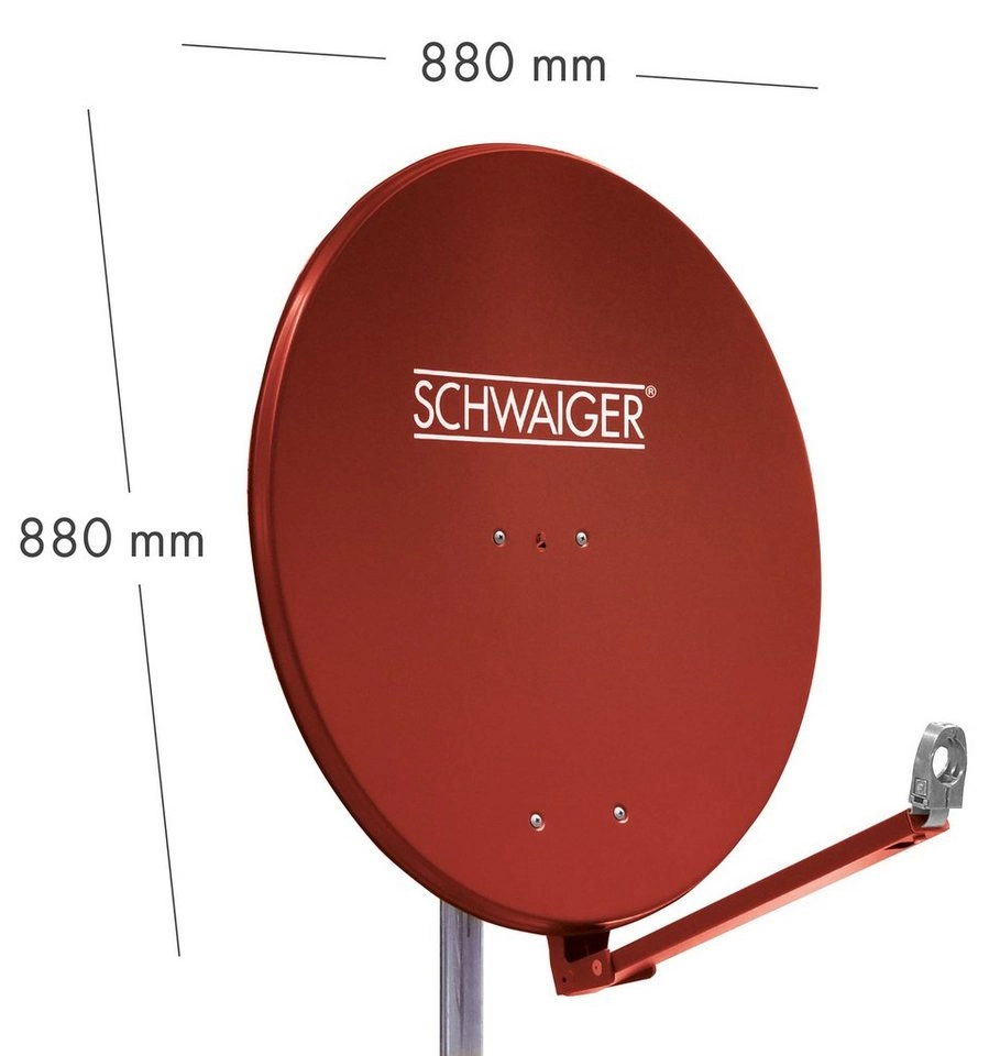 SPI910.2 Aluminium - ziegelrot Offset Antenne