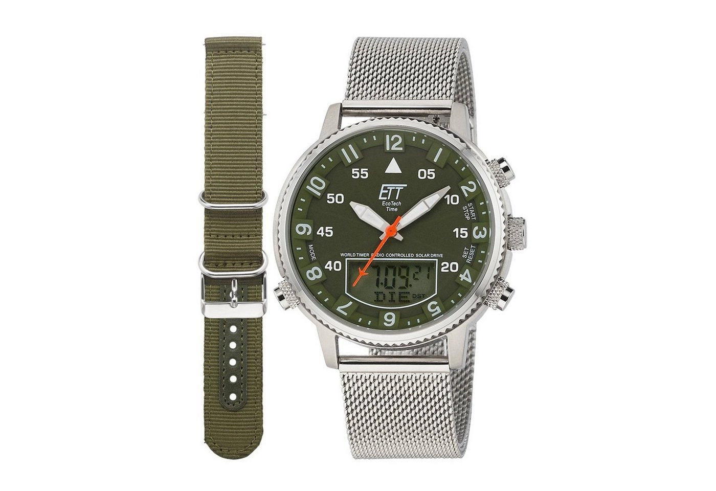 ETT Funk-Solar Herrenuhr "Adventure", Wechselband
