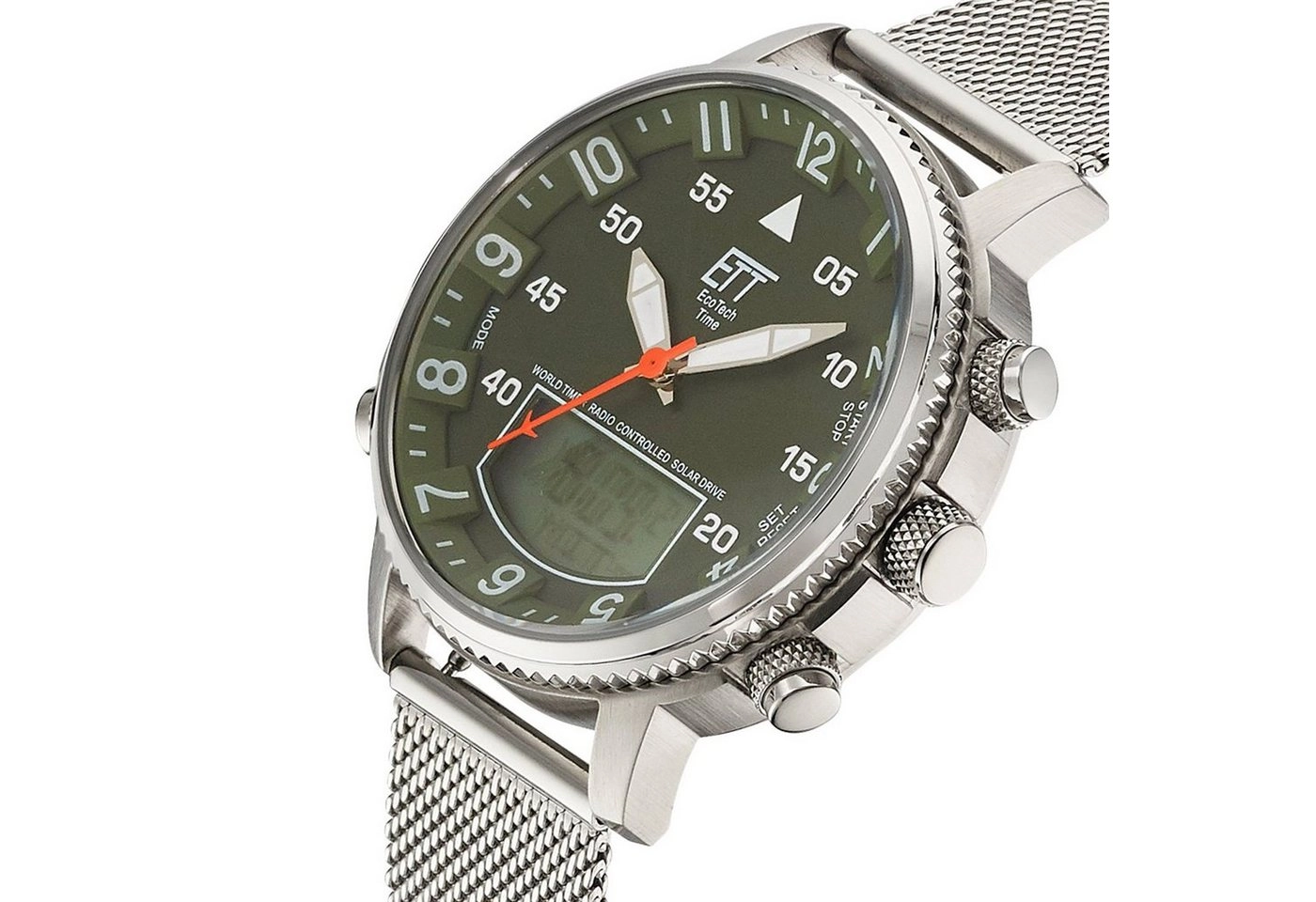 ETT Funk-Solar Herrenuhr "Adventure", Wechselband