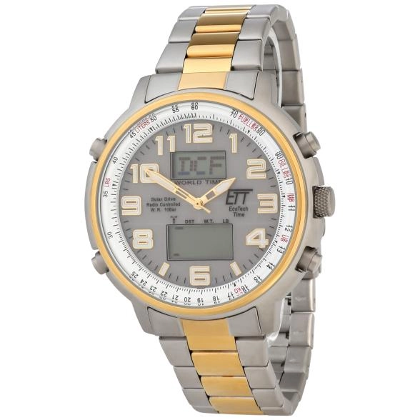 ETT Herren Solar-Funkuhr "Hunter II" bicolor