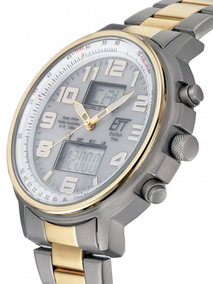 ETT Herren Solar-Funkuhr "Hunter II" bicolor