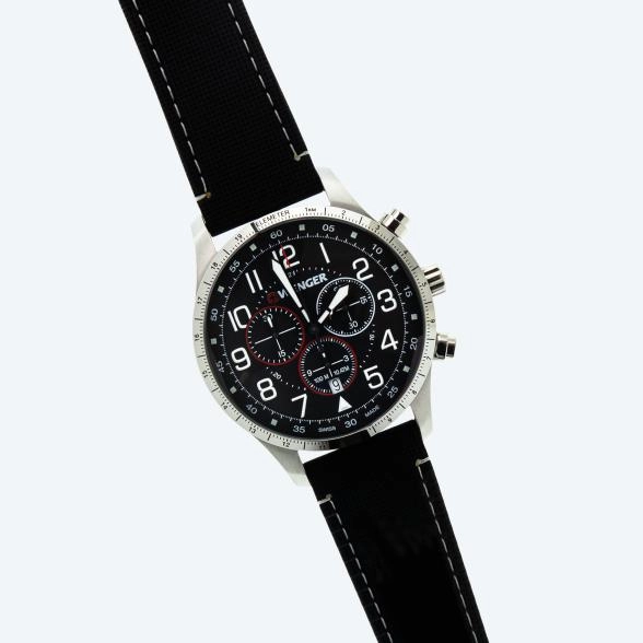 Wenger Herren-Chronograph "Attitude" Quarz schwarz