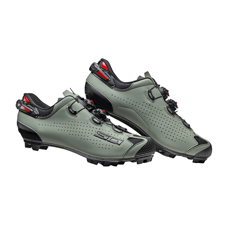 Schuhe MTB Sidi Tiger SRS Carbon 2 Schwarz Grün, Größe 46 - EUR