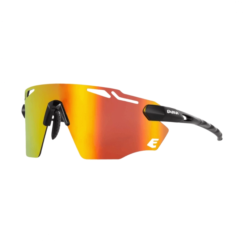 Sonnenbrille Eassun Fartlek Mattschwarz Rot