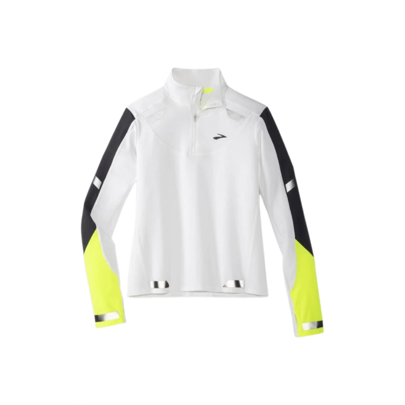 Brooks Run Visible 1/2 Zip Shirt Langarm Weiß Dame, Größe M