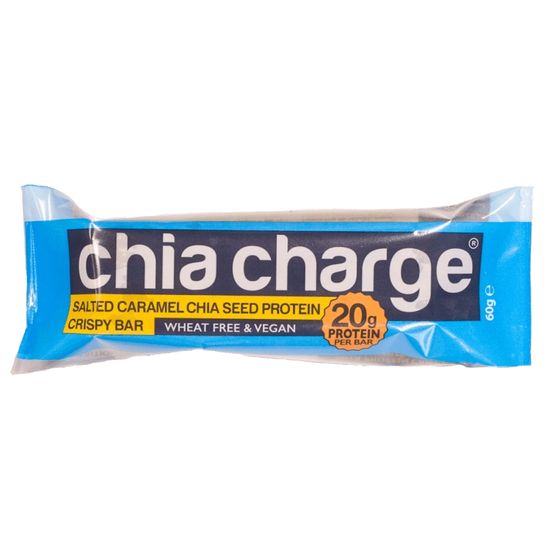 Chia Charge Karamellprotein knuspriger Riegel (60g)