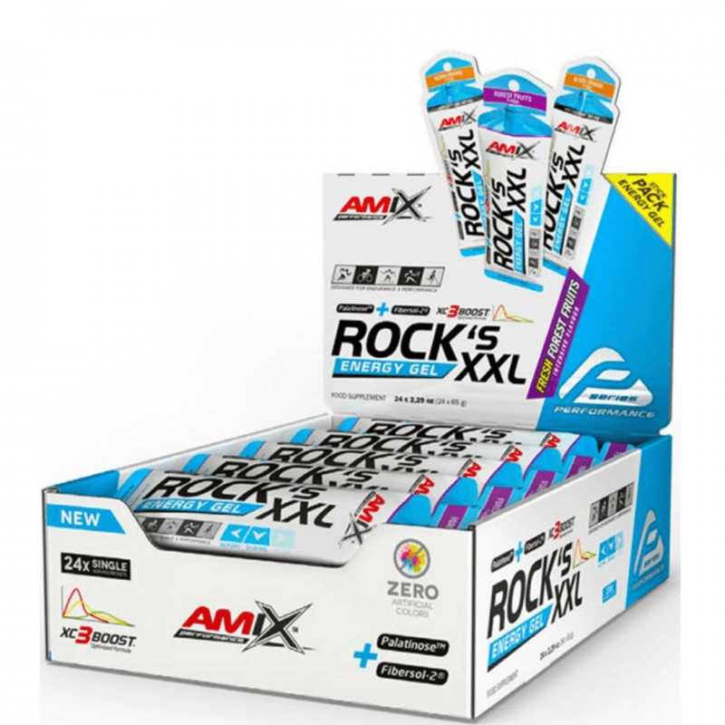 AMIX Rocks Gel XXL Koffeinfreie Waldfrüchte 24 ud x 65 gr