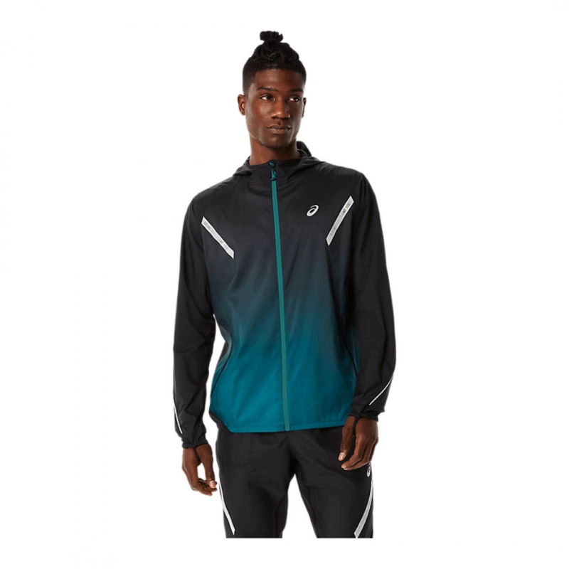 Asics Lite-Show Jacke Schwarz Blau, Größe S