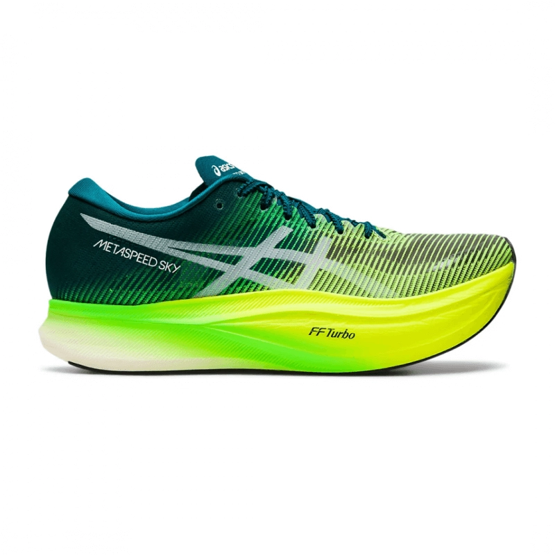 Asics Metaspeed Sky+ Grün Gelb Fluor AW22 Schuhe, Größe 46,5 - EUR