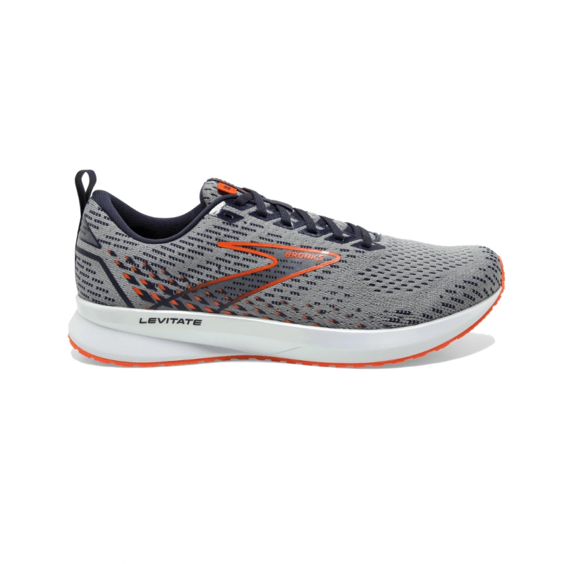 Brooks Levitate 5 Laufschuhe Grau Orange SS22, Größe 41 - EUR