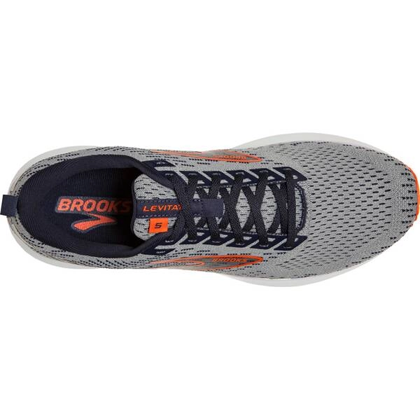 Brooks Levitate 5 Laufschuhe Grau Orange SS22, Größe 41 - EUR