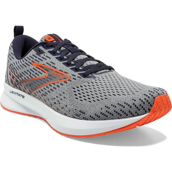 Brooks Levitate 5 Laufschuhe Grau Orange SS22, Größe 42 - EUR