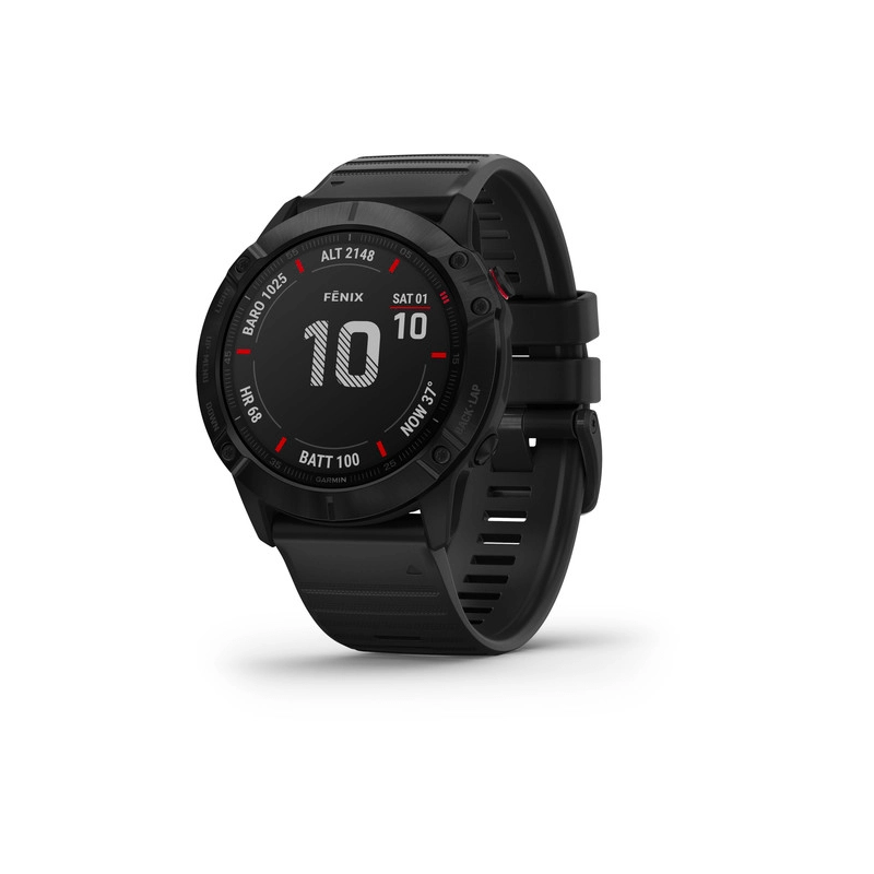 Garmin Fenix 6X PRO schwarz mit schwarzem Armband