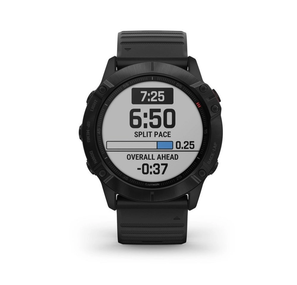 Garmin Fenix 6X PRO schwarz mit schwarzem Armband