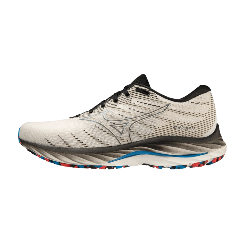 Turnschuhe Mizuno Wave Rider 26 Weiß Schwarz AW22, Größe 46,5 - EUR