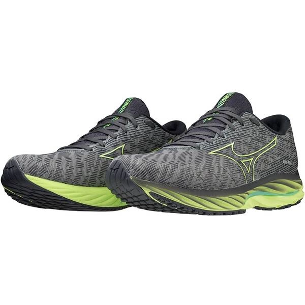 Turnschuhe Mizuno Wave Rider 26 Grau Grün AW22, Größe 42 - EUR