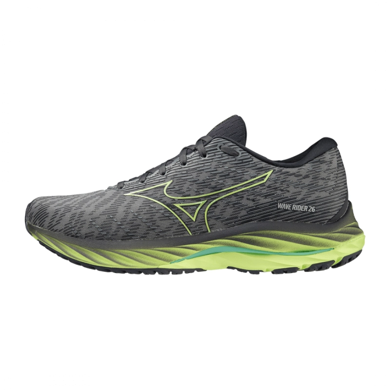 Turnschuhe Mizuno Wave Rider 26 Grau Grün AW22, Größe 42,5 - EUR