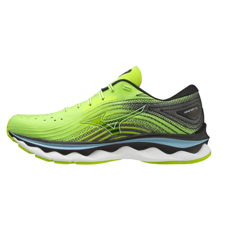 Turnschuhe Mizuno Wave Sky 6 Gelb Schwarz AW22, Größe 42,5 - EUR