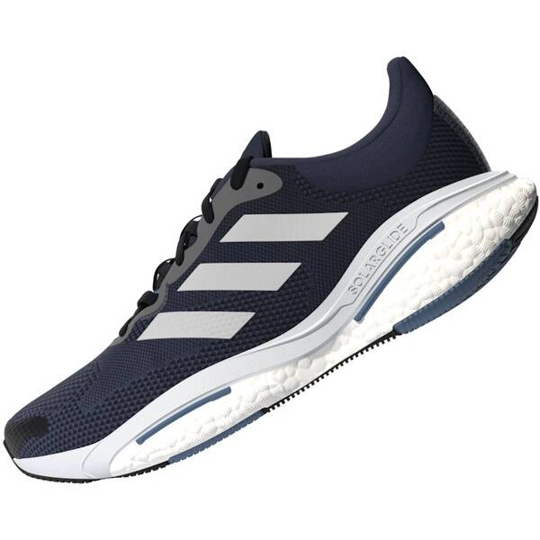 Adidas Solar Glide 5 M Dämpfungsschuhe Navy Weiß SS22, Größe UK 11