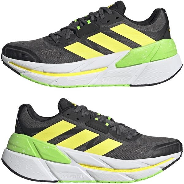 Adidas Adistar CS Dämpfungsschuhe Schwarz Grün AW22, Größe UK 7.5
