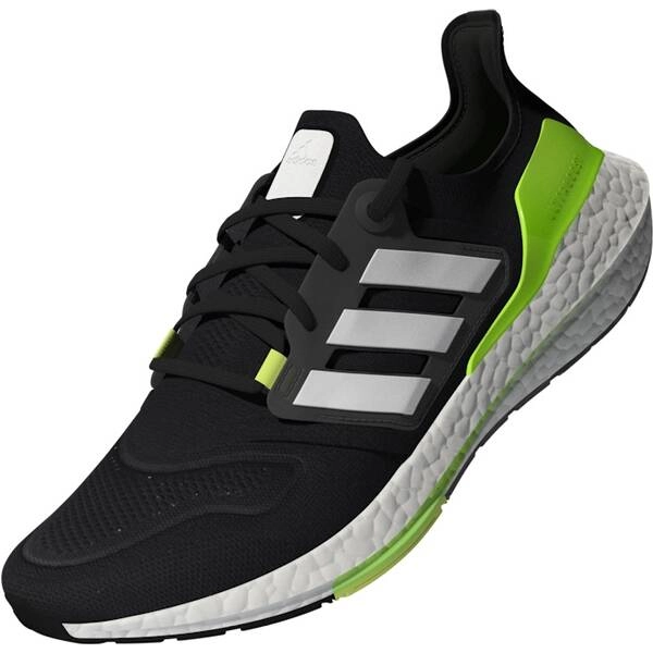 Adidas Ultraboost 22 Dämpfungsschuhe Schwarz Weiß Grün SS22, Größe UK 9.5